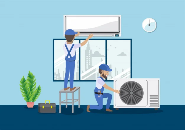 Technician Repair Split Air Conditioner